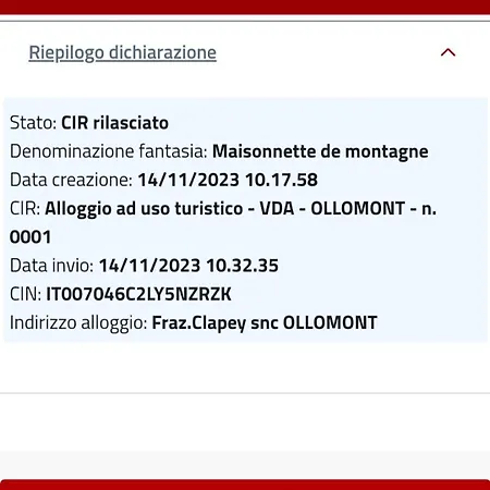 Maisonnette De Montagne Ollomont